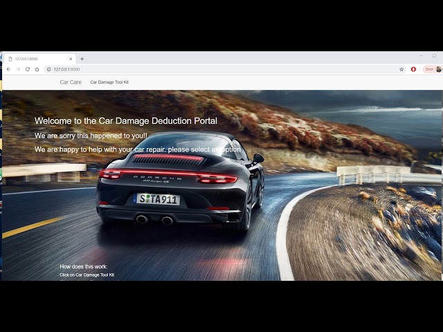 Car damage detection - full stack POC build using open source technology