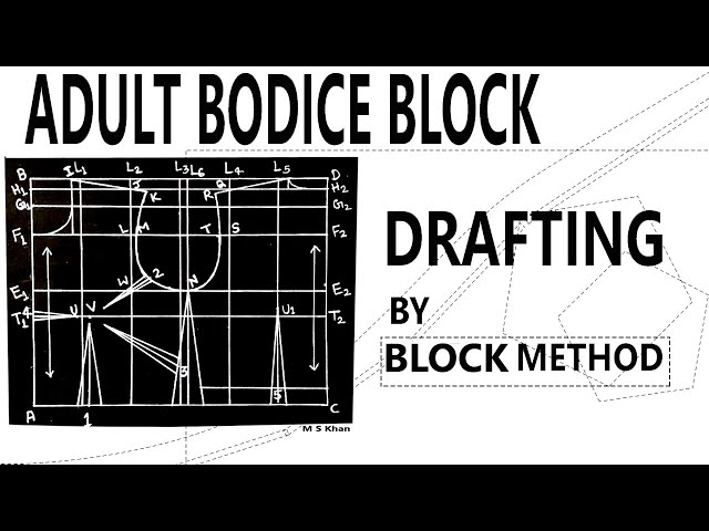 Bodice block  | bodice block drafting for beginners | block method | tutorial | basic bodice draft