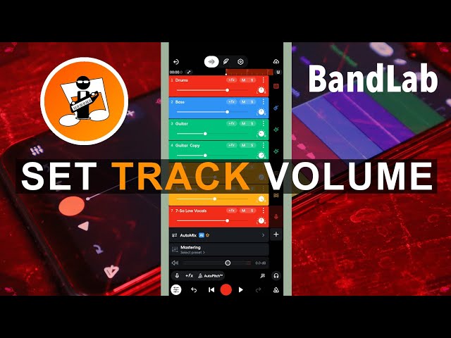 How to set the track volume in Bandlab 