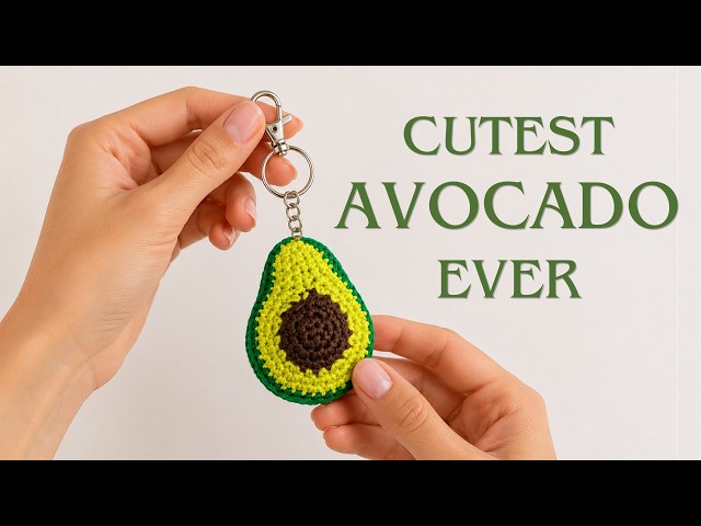 How to Crochet the Cutest Avocado Keychain! 🥑
