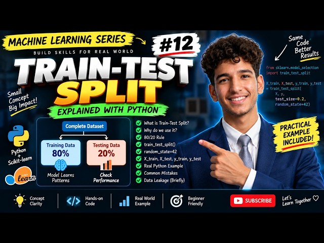 Train Test Split in Machine Learning 🔥 | 80/20 Rule Explained with Python | ML Series #12 In Hindi