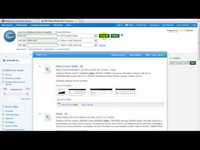 How to Find Company Information in Business Source Complete