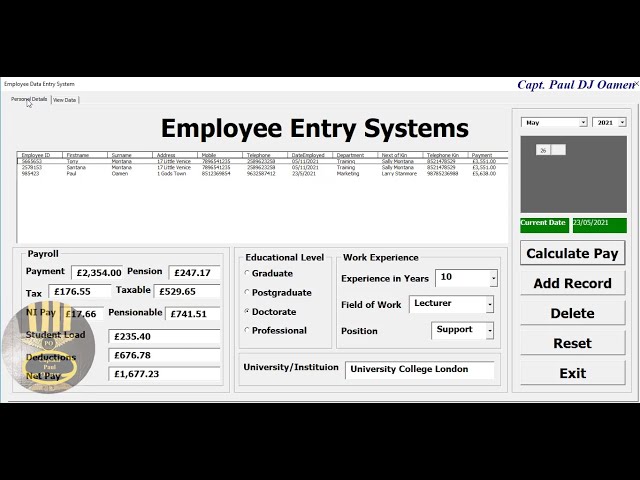 Overview of Excel Data Entry Form - See 2nd Channel for Full Tutorial