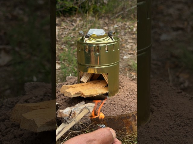 Powerful DIY Emergency Stove for Extreme Conditions. #camping #outdoors