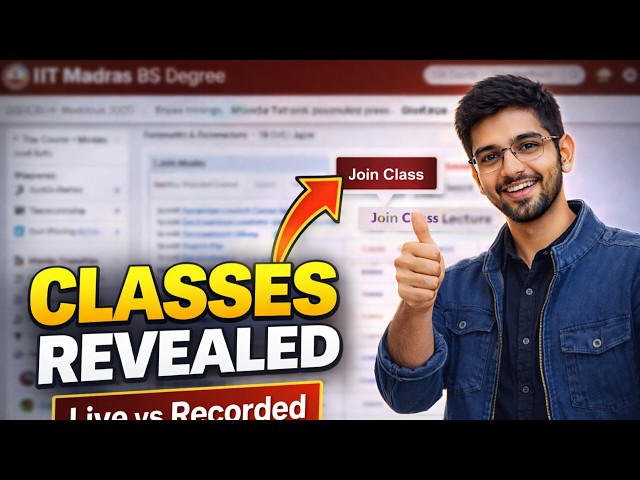 IIT Madras BS Degree: How to Access Classes? | Live vs Recorded & Assignments Explained