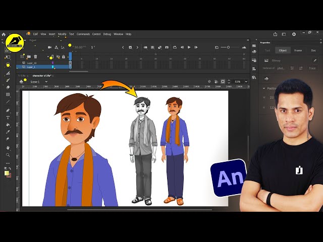 How To Create Cartoon Character For YouTube Animated Video | Graphic Design | @LearnAnimationHindi