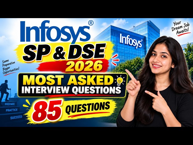 Infosys SP & DSE Interview 2026 | 85 Most Asked Interview Questions