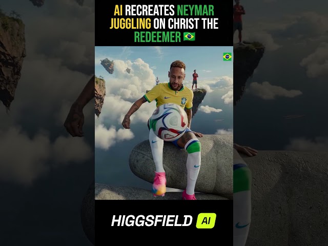AI put Neymar on top of Christ the Redeemer 🇧🇷 #Neymar #AI #Brazil #FootballShorts #worldcup