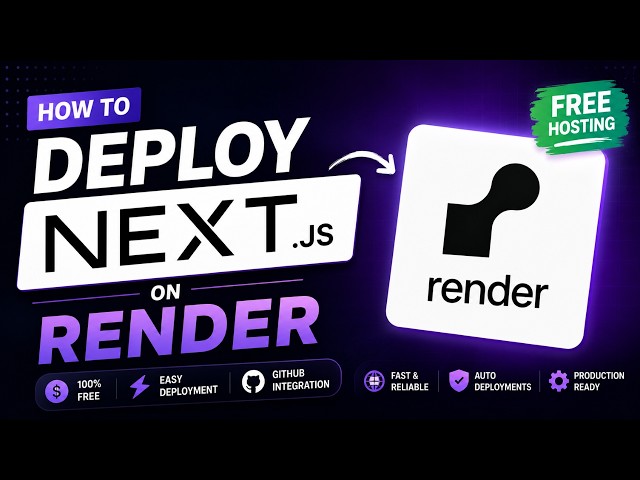 How to Deploy Next.js App on Render for Free | Next.js Deployment Tutorial