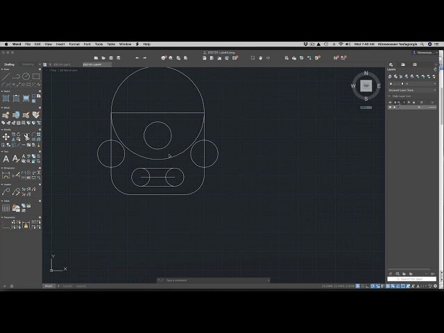 Engineering Graphics AutoCAD Lab#4