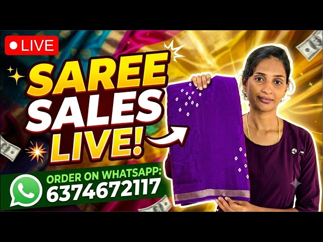 LIVE: Trendy Saree Dhamaka Offer! 🛍️ WhatsApp: 6374672117