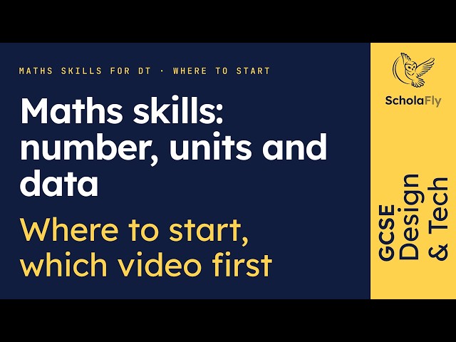 GCSE Design & Tech - Maths skills: number, units and data: Where to start (2026/27 exams)