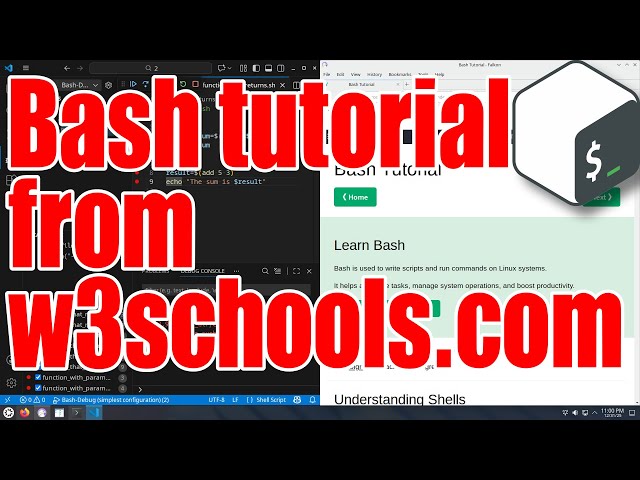 How to use Bash - w3schools.com tutorial - January 2026 - 6ac1914e