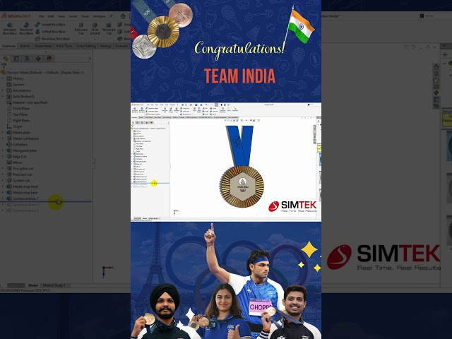 Get Your Gold Standard with 3DEXPERIENCE Works! | Olympic 2024 #olympics #solidworks #india