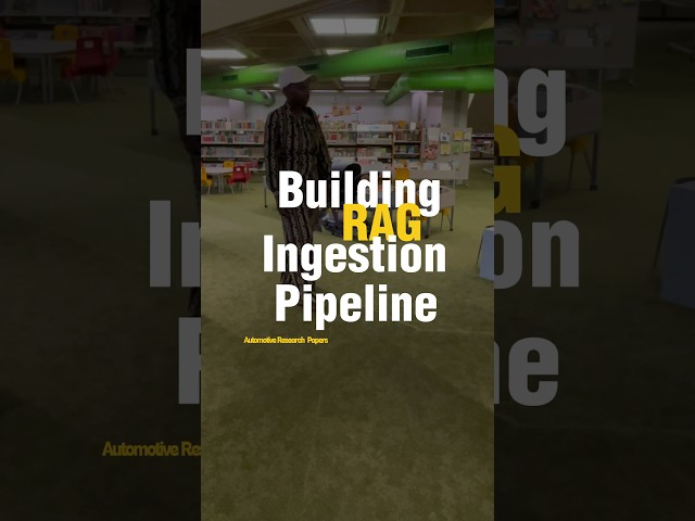 Built RAG ingestion pipeline for Automation research papers