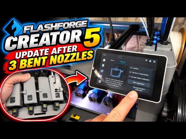 FlashForge Creator 5 FINALLY Printing Again! New Extruder, Nozzle Fix & Wiper Removal