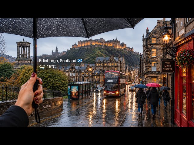 This Is What Edinburgh Looks Like In the Rain 🌧️ | Scotland Summer Walking Tour (4K). 
