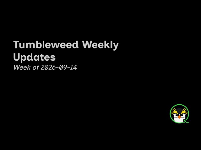 openSUSE Tumbleweed Weekly Update: KDE, Linux Kernel 7.2.6, Shotwell 33, NVIDIA CUDA