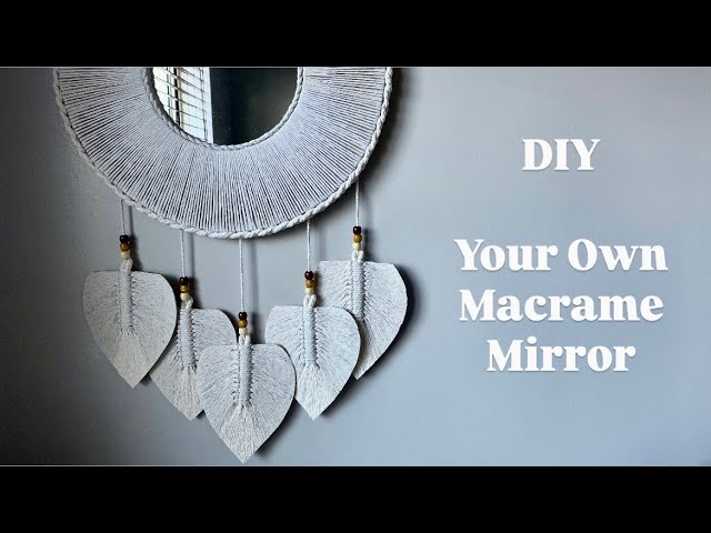 DIY || Lets Make A Statement Macrame Mirror ✨ #diy #homedecor #craft 