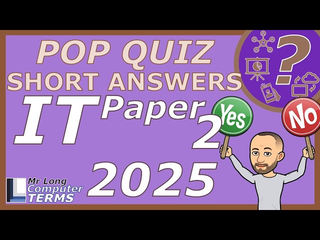IT | Short Answers | Grade 12 | Paper 2 2025 | Question 1 | Information Technology Podcast