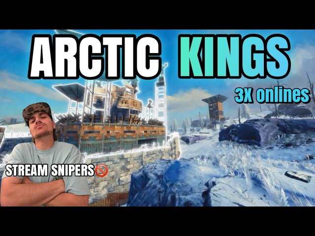 We Took Over the Arctic & DEFENDED 3 ONLINE RAIDS… Stream Snipers Got WIPED - Rust Console Movie