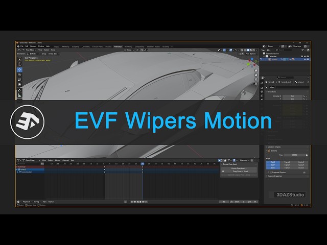 Learn how to create a GTA V vehicle wipers animation for EnhancedVehFuncs [EVF][Blender][Tutorial]