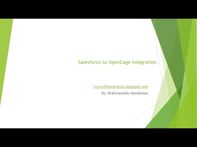 Salesforce to OpenCage  Integration - Reverse GeoCoding