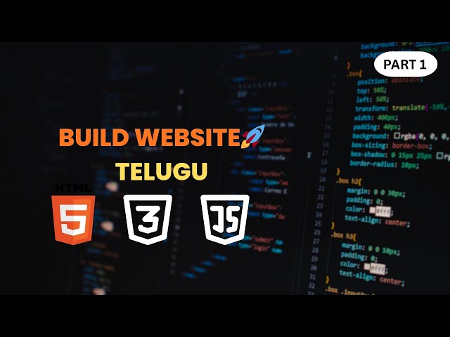 Build Website from Scratch in Telugu | HTML CSS JavaScript Tutorial | Part 1