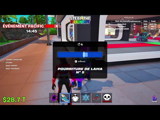 live trade steal the brainrot fortnite (j'ai commencé a jouer samedi)