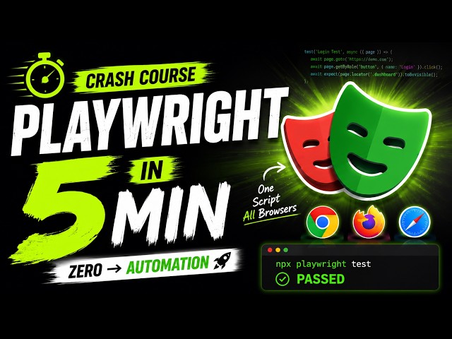 Playwright Crash Course ⚡ Build Your First Automation Test in 5 Minutes