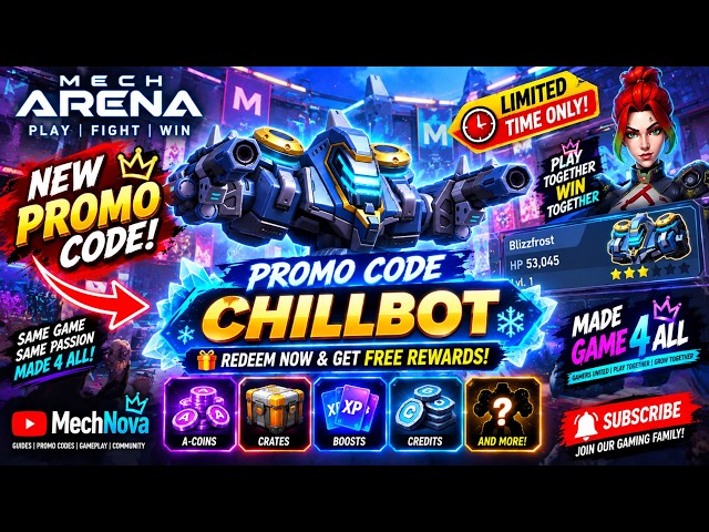Mech Arena Beginner Guide 2026 🤖 New Player A-Z + CHILLBOT Promo Code
