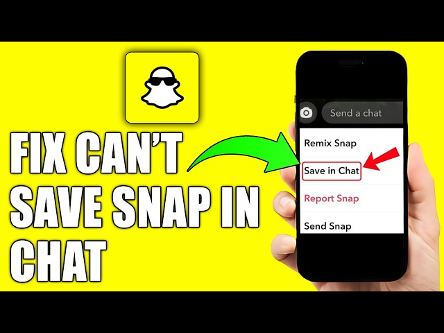 How To Fix Snapchat Can’t Save Snap In Chat (Troubleshoot Chat Issues on Snapchat)
