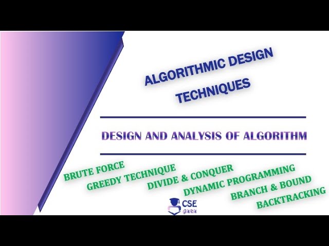 Algorithm Techniques | Design #Techniques | Lec 8 | Design & Analysis of Algorithm