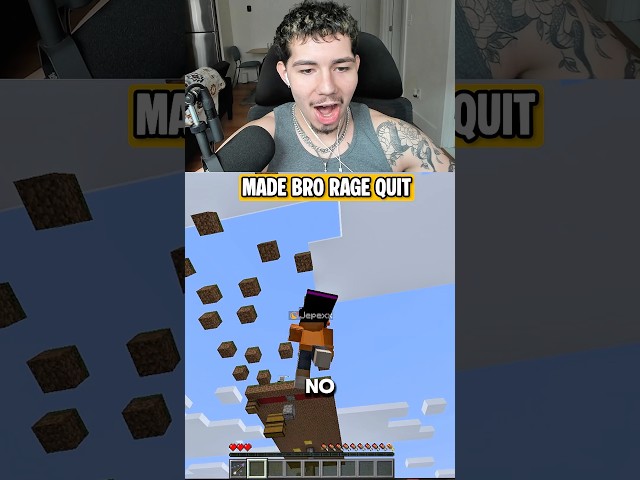 No way this made bro ragequit😭🙏 #minecraft #gaming