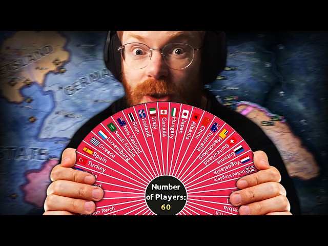 I Made 60 Players Go FULL RANDOM in HOI4 MP