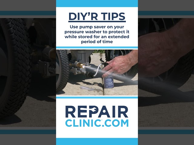 DIY'R TIPS - Use pump saver when storing your pressure washer.