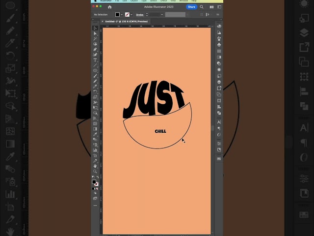 Easy Illustrator warped text effect #illustrator #tutorial #typography #design  #digitalart