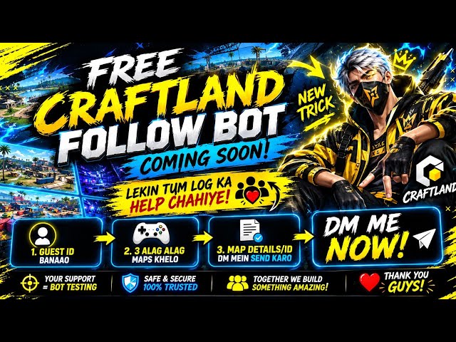 How To Increase Craftland Followers 😱 | 100% Working Method Craftland Followers | Bot Glitch