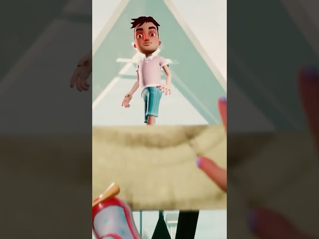 The FALL 😱 MYA & Aaron Last Moment Together! Hello Neighbor #shorts #helloneighbor