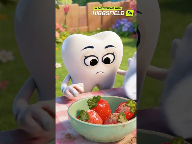 Little Toothy learns about eating healthy