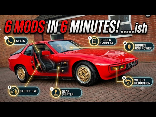 Making 6 modifications to my classic Porsche in 6 Minutes..... ish