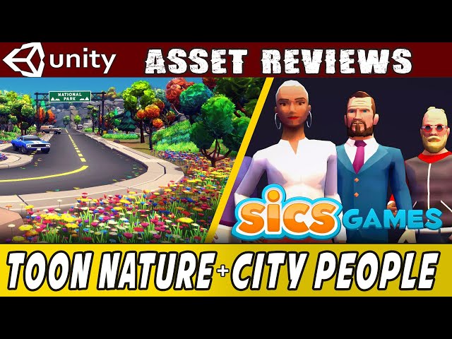 Unity Asset Reviews - Toon Nature & Toon City People from SICS Games