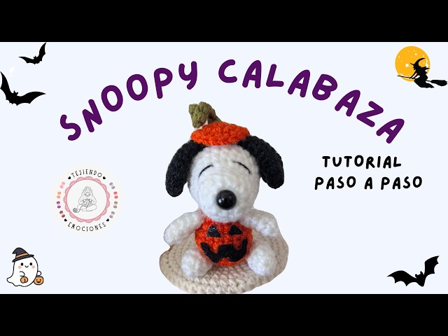 SNOOPY DE HALLOWEEN 🎃 a CROCHET | Amigurumi Fácil y Tierno