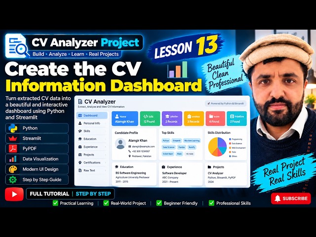 Video 13  CV Analyzer Create Dashboard