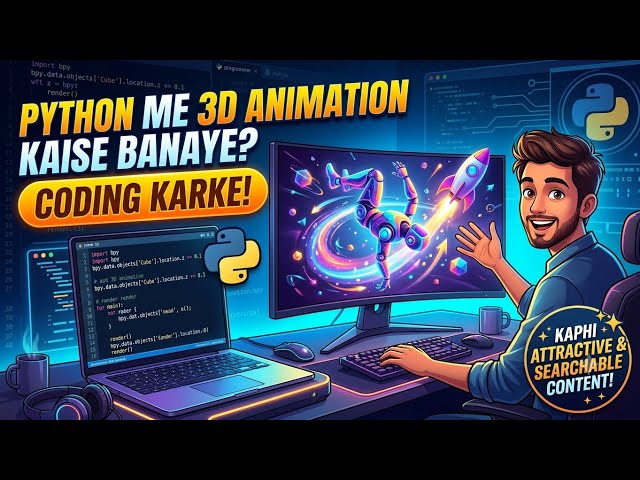 How to Create 3D Animation in Python? | 3D Animation Using Python Coding Tutorial #python