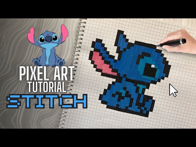 Pixel Art Tutorial: Drawing STITCH Step by Step