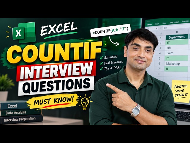 Excel Counif Function Interview Question