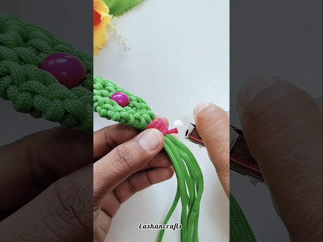 Watch This Cord Turn Into a Beautiful Keychain!✨ #crafts #diy #shorts #ytshorts #youtubeshorts