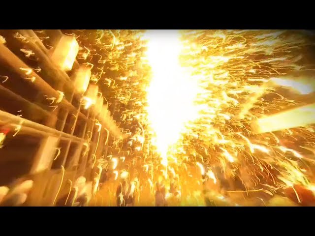 (180° 3D VR)  火の粉を被る！2019.09.21 犀川神社秋季例大祭宵祭 白瀧・清瀧