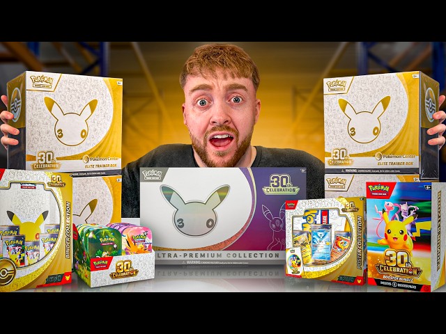 I Opened EVERY Pokémon 30th Anniversary Product! (INSANE PULLS)